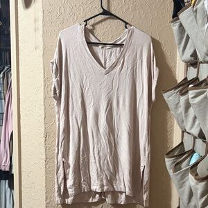 Women's V-Neck Dusty Pink Top